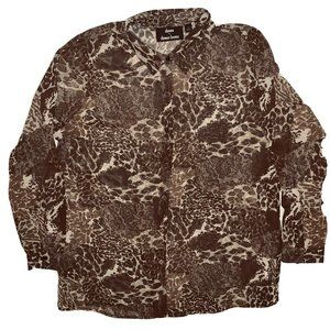 Size L Dennis by Dennis Basso Sheer Long Over Blou